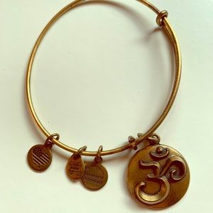 Alex & Ani - Om Bangle Bracelet Rafaelian Gold